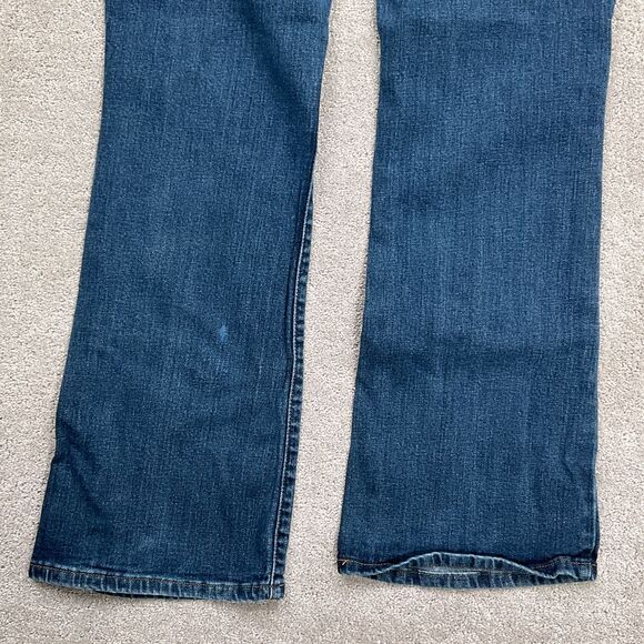 Levis 515 Jeans Women 14 Medium Blue Tummy Slimming Boot Cut Stretch Black Bat‎ - Picture 12 of 14